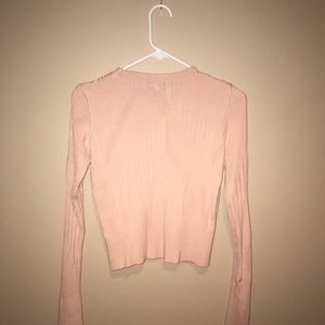 Topshop long sleeve crop top